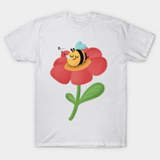 Sleepy bee on flower T-Shirt